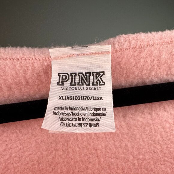 NWOT Victoria’s Secret PINK Pullover Crop Pink Sweatshirt With Silver Women’s XL - Picture 2 of 3